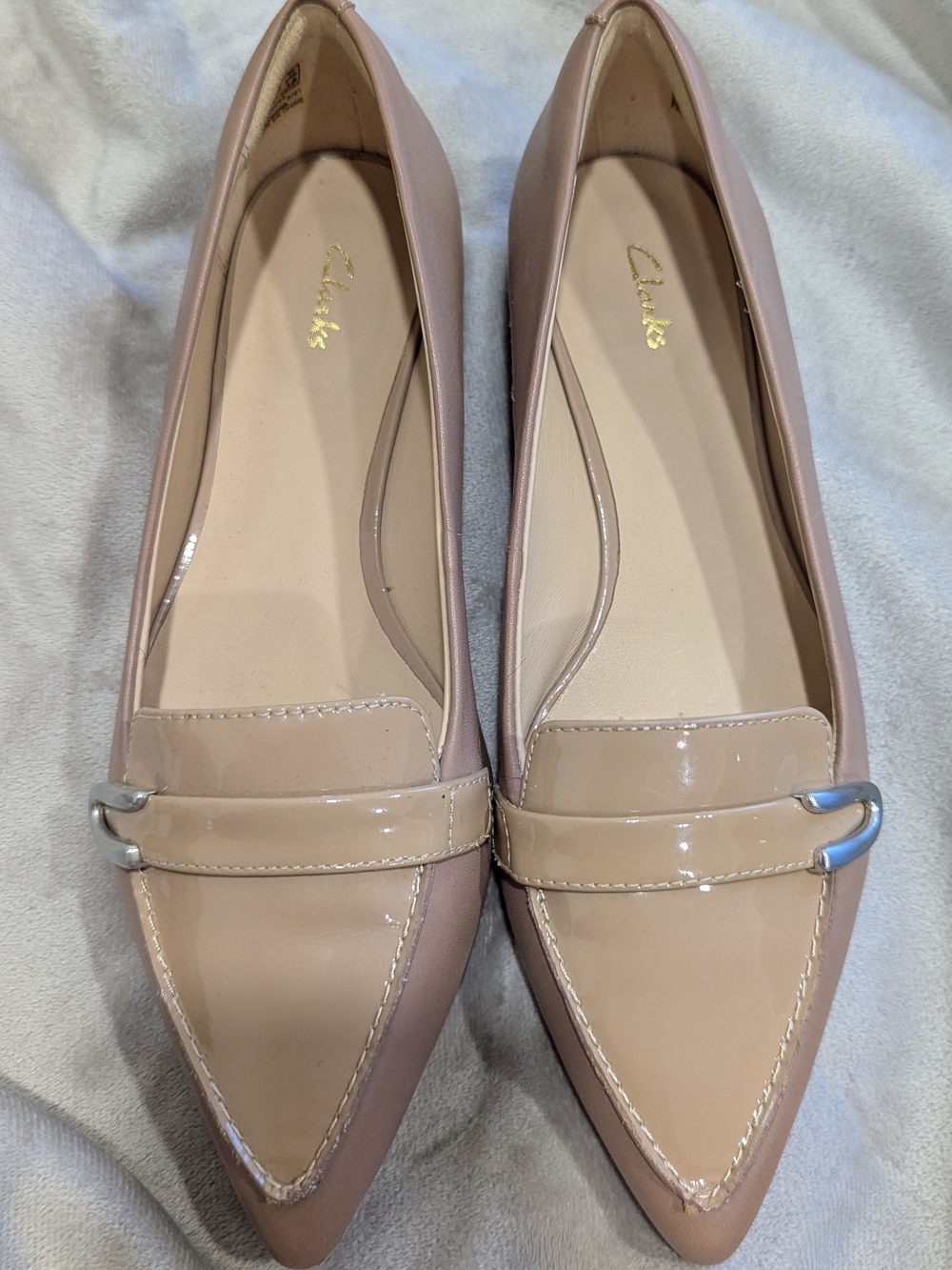 Clarks Women's Blush Patent Pointed-Toe Loafers